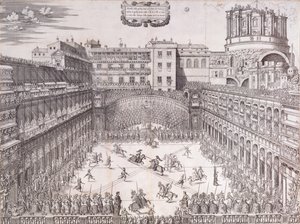 Joust at the Vatican, in the Cortile de Belvedere